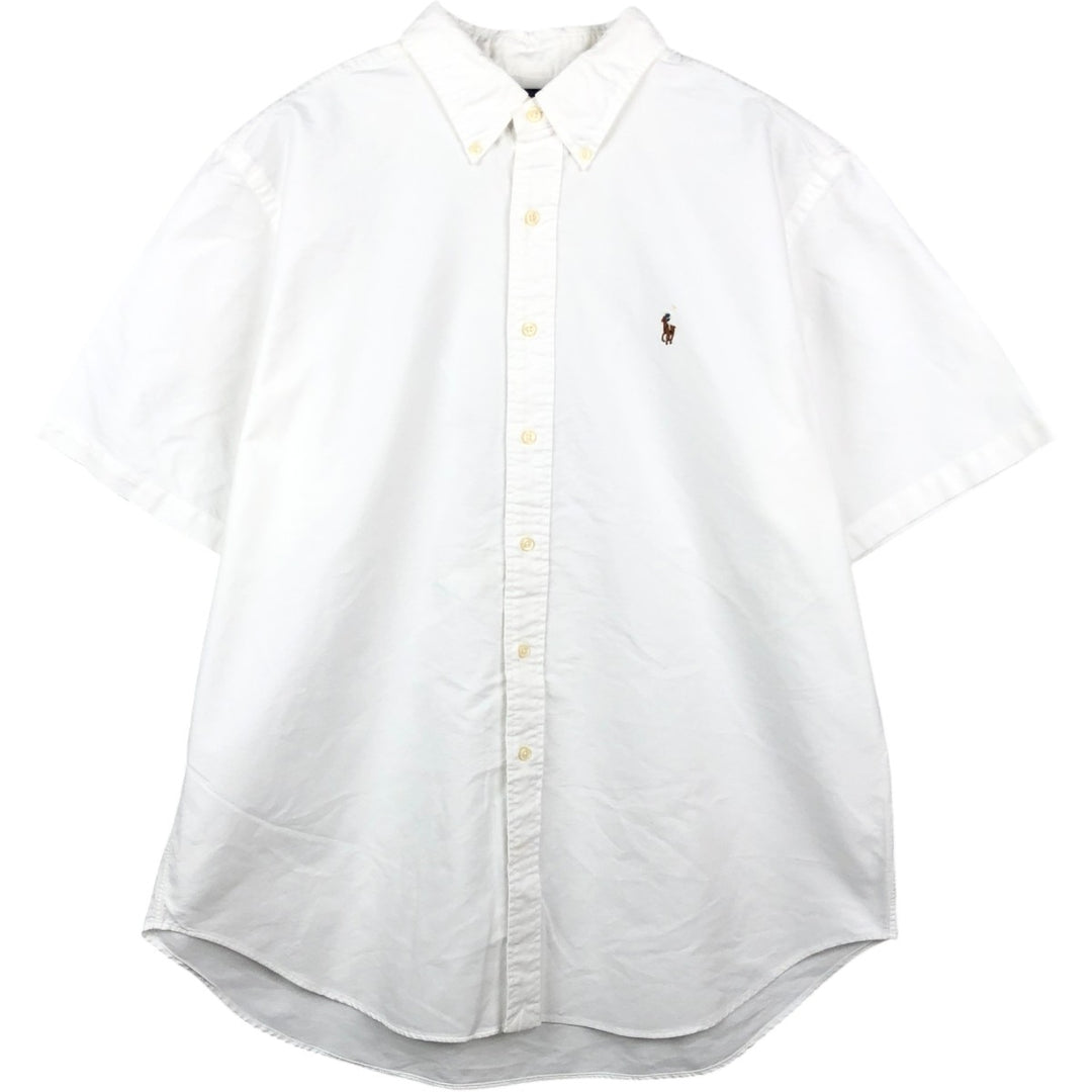 Ralph Lauren Classic Fit Short Sleeve Button Down Shirt Men's XL cotton white type Vintage Second Hand