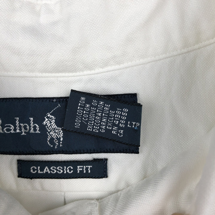 Ralph Lauren Classic Fit Short Sleeve Button Down Shirt Men's XL cotton white type Vintage Second Hand