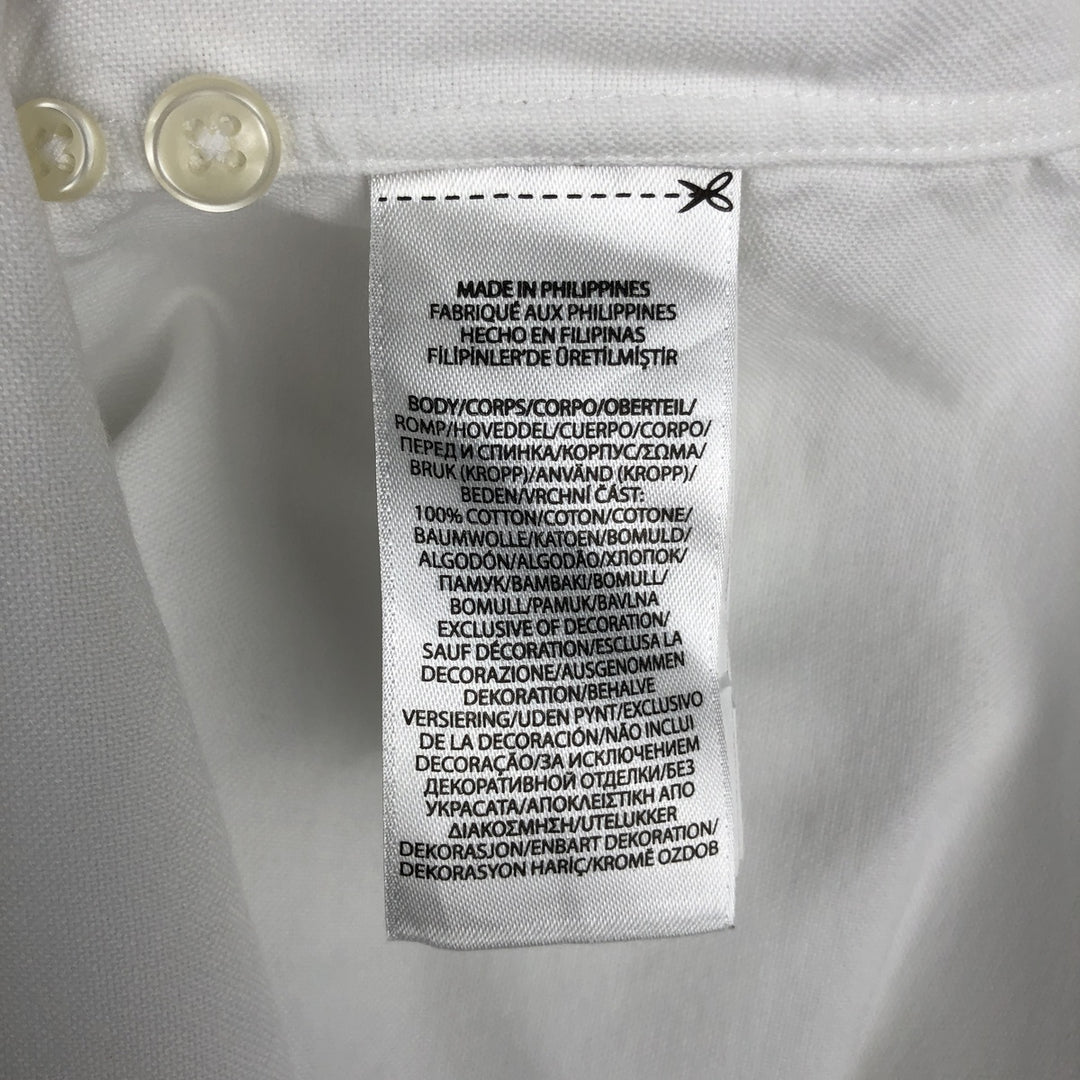 Ralph Lauren Classic Fit short sleeve button down shirt, men's size L cotton white type Vintage Second Hand