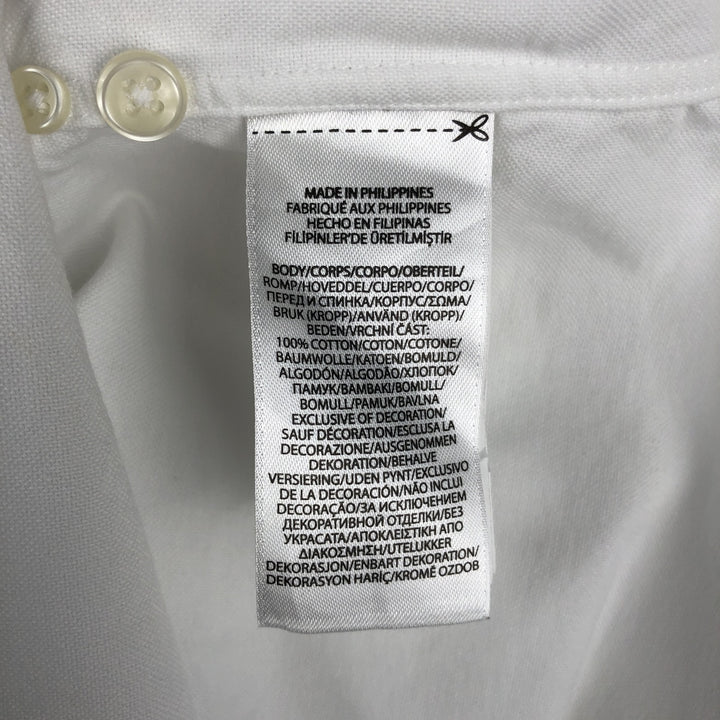 Ralph Lauren Classic Fit short sleeve button down shirt, men's size L cotton white type Vintage Second Hand