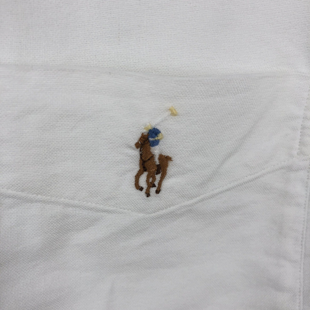 Ralph Lauren Classic Fit short sleeve button down shirt, men's size L cotton white type Vintage Second Hand