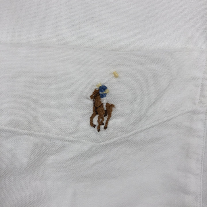 Ralph Lauren Classic Fit short sleeve button down shirt, men's size L cotton white type Vintage Second Hand