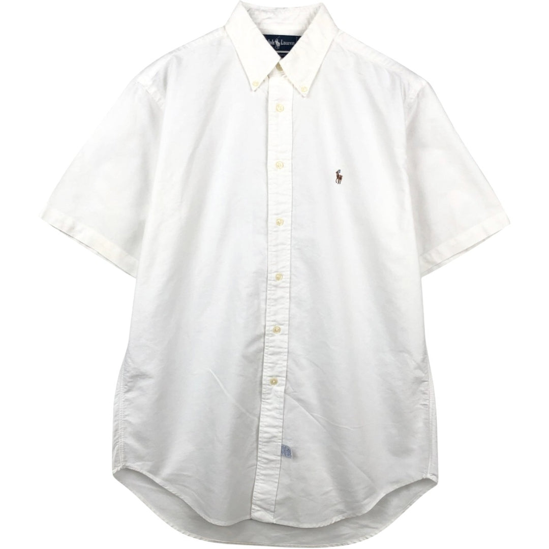 Ralph Lauren short sleeve button down shirt, size S cotton white type Vintage Second Hand