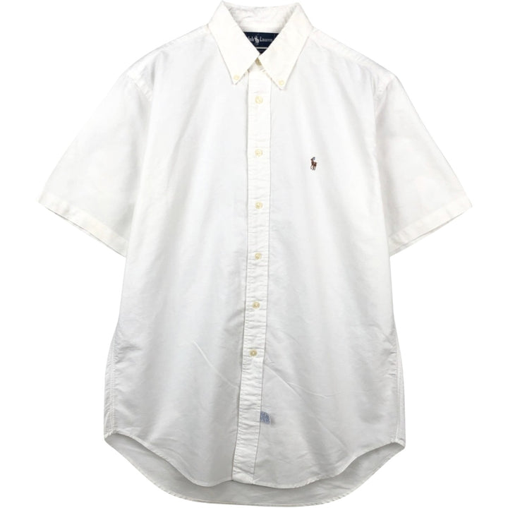 Ralph Lauren short sleeve button down shirt, size S cotton white type Vintage Second Hand