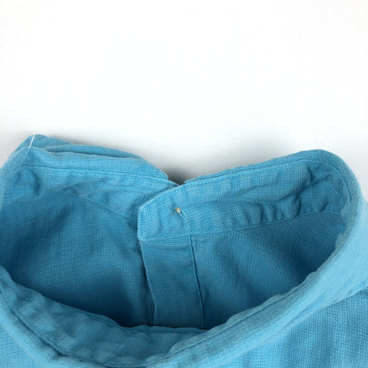 Ralph Lauren POLO by Ralph Lauren short sleeve linen x cotton shirt, men's size M linen Blue type light blue Vintage Second Hand