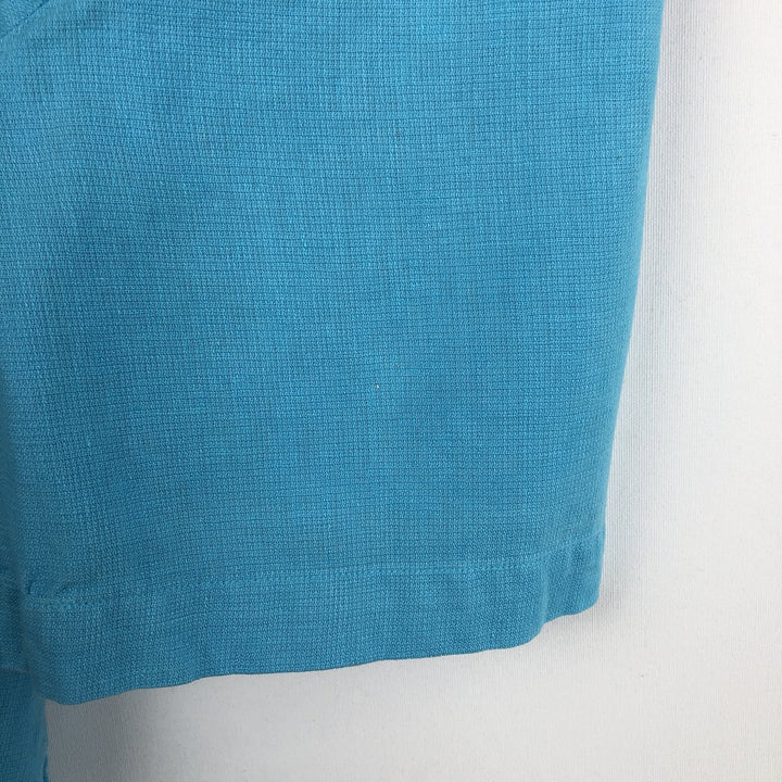 Ralph Lauren POLO by Ralph Lauren Short-Sleeve Linen x Cotton Shirt, Men's Size XL (approx.) linen Blue type light blue Vintage Second Hand