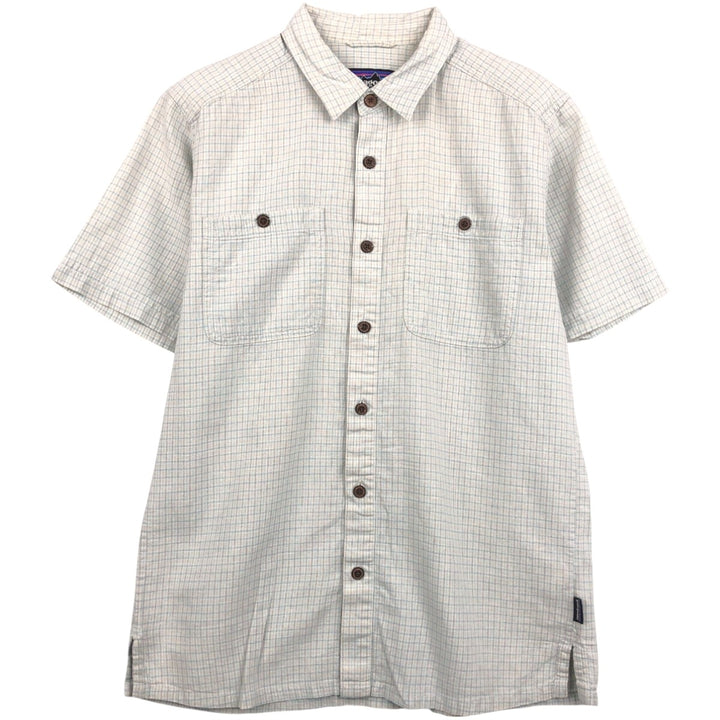 Patagonia Organic Cotton 53139SP19 Backstep Shirt Check Pattern Cotton x Hemp Shirt Box Shirt Hemp Mint green Vintage Second Hand