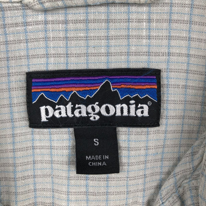 Patagonia Organic Cotton 53139SP19 Backstep Shirt Check Pattern Cotton x Hemp Shirt Box Shirt Hemp Mint green Vintage Second Hand