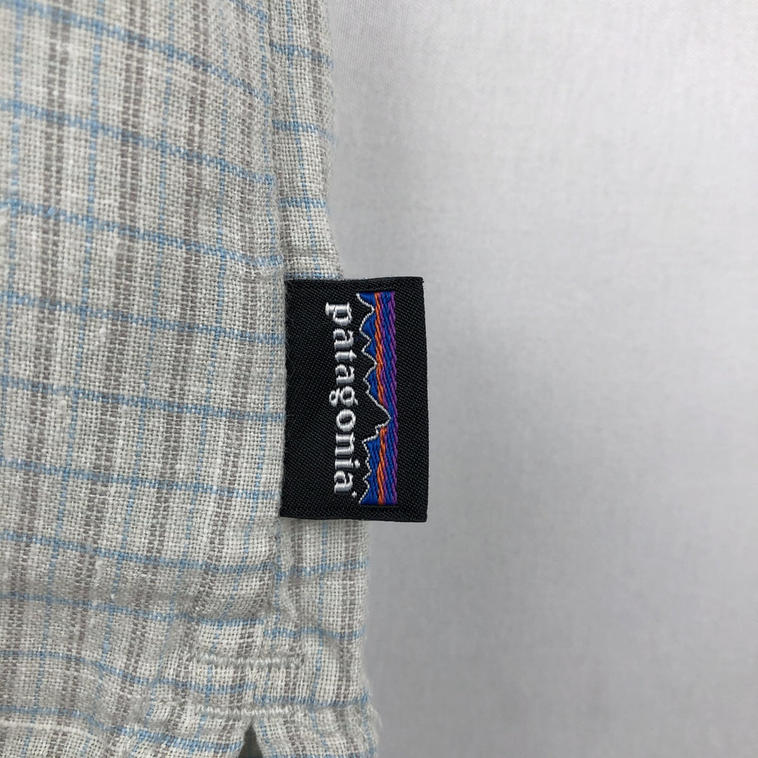 Patagonia Organic Cotton 53139SP19 Backstep Shirt Check Pattern Cotton x Hemp Shirt Box Shirt Hemp Mint green Vintage Second Hand