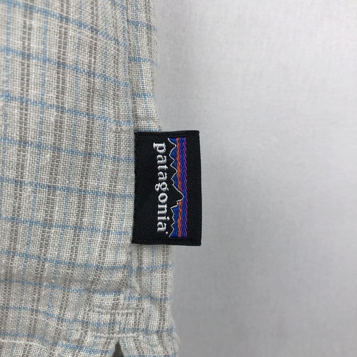 Patagonia Organic Cotton 53139SP19 Backstep Shirt Check Pattern Cotton x Hemp Shirt Box Shirt Hemp Mint green Vintage Second Hand