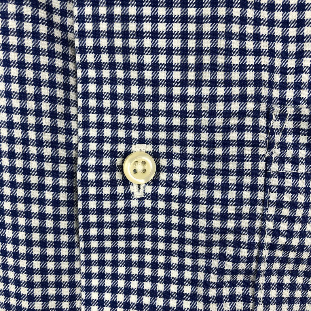 Brooks Brothers 1818 REGENT Gingham Check Short-Sleeve Cotton Check Shirt cotton blue type Vintage Second Hand