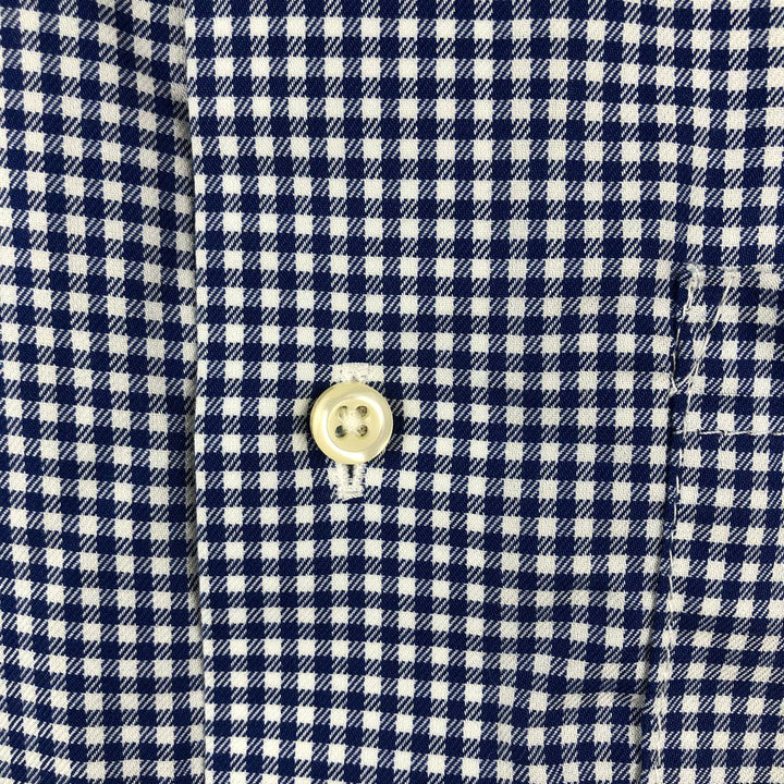 Brooks Brothers 1818 REGENT Gingham Check Short-Sleeve Cotton Check Shirt cotton blue type Vintage Second Hand
