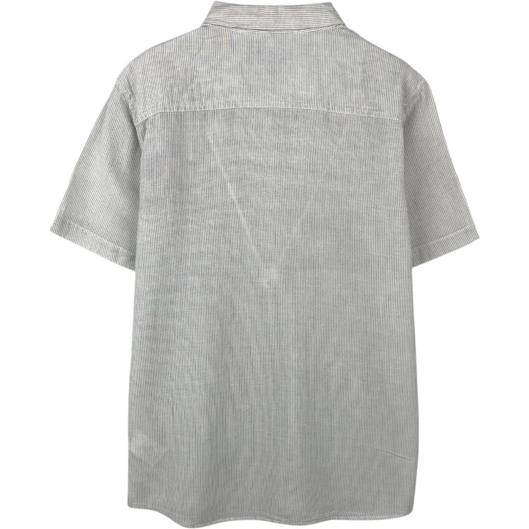 Patagonia Organic Cotton 52931SP16 Stairsman Shirt, Short Sleeve, Cotton Stripe Shirt, Boxy Shirt Organic cotton Beige type Vintage Second Hand