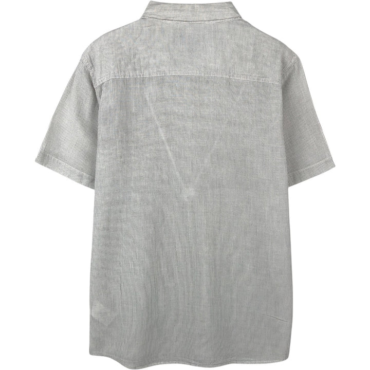 Patagonia Organic Cotton 52931SP16 Stairsman Shirt, Short Sleeve, Cotton Stripe Shirt, Boxy Shirt Organic cotton Beige type Vintage Second Hand