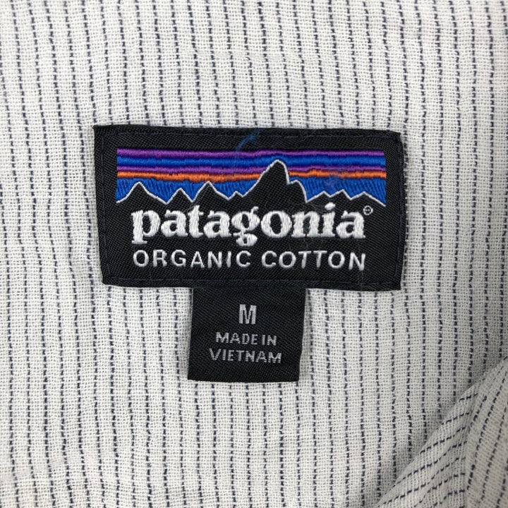Patagonia Organic Cotton 52931SP16 Stairsman Shirt, Short Sleeve, Cotton Stripe Shirt, Boxy Shirt Organic cotton Beige type Vintage Second Hand