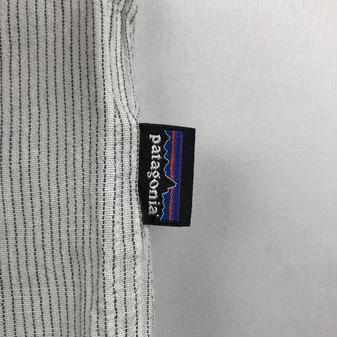 Patagonia Organic Cotton 52931SP16 Stairsman Shirt, Short Sleeve, Cotton Stripe Shirt, Boxy Shirt Organic cotton Beige type Vintage Second Hand