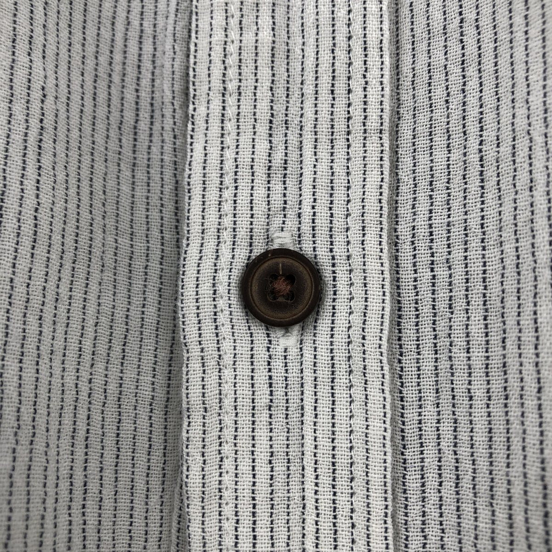 Patagonia Organic Cotton 52931SP16 Stairsman Shirt, Short Sleeve, Cotton Stripe Shirt, Boxy Shirt Organic cotton Beige type Vintage Second Hand