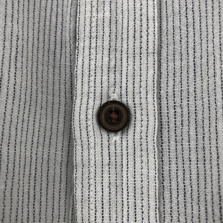 Patagonia Organic Cotton 52931SP16 Stairsman Shirt, Short Sleeve, Cotton Stripe Shirt, Boxy Shirt Organic cotton Beige type Vintage Second Hand