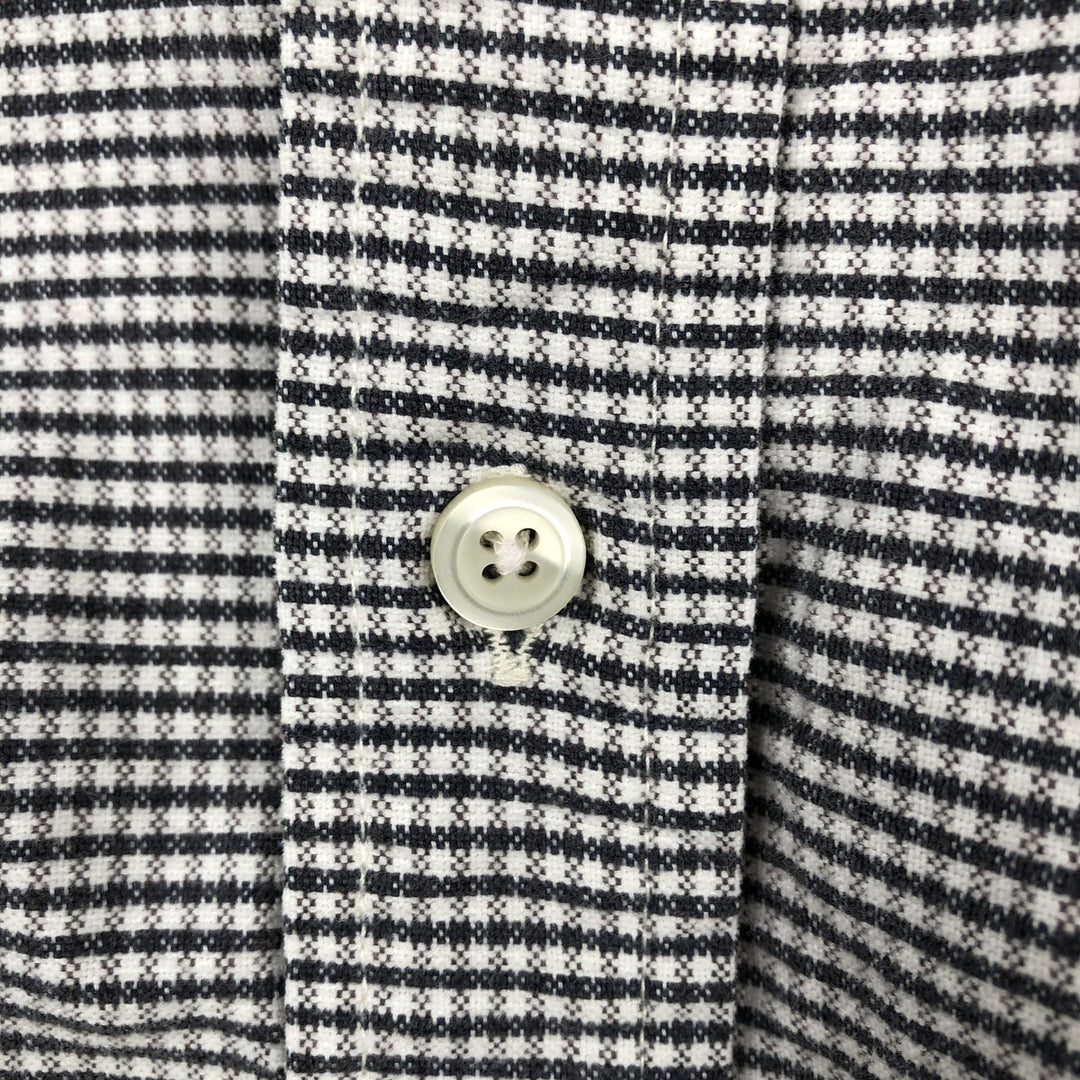 90'S GAP Old GAP The BIG Oxford Short-Sleeve Button-Down Check Shirt Men's XL (approx.) Vintage cotton Charcoal Vintage Second Hand