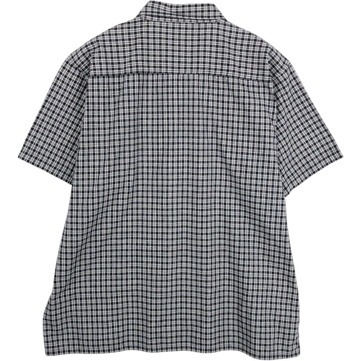 Dickies Check Pattern Short-Sleeve Work Shirt, Men's XXL (approx.) cotton black type Vintage Second Hand