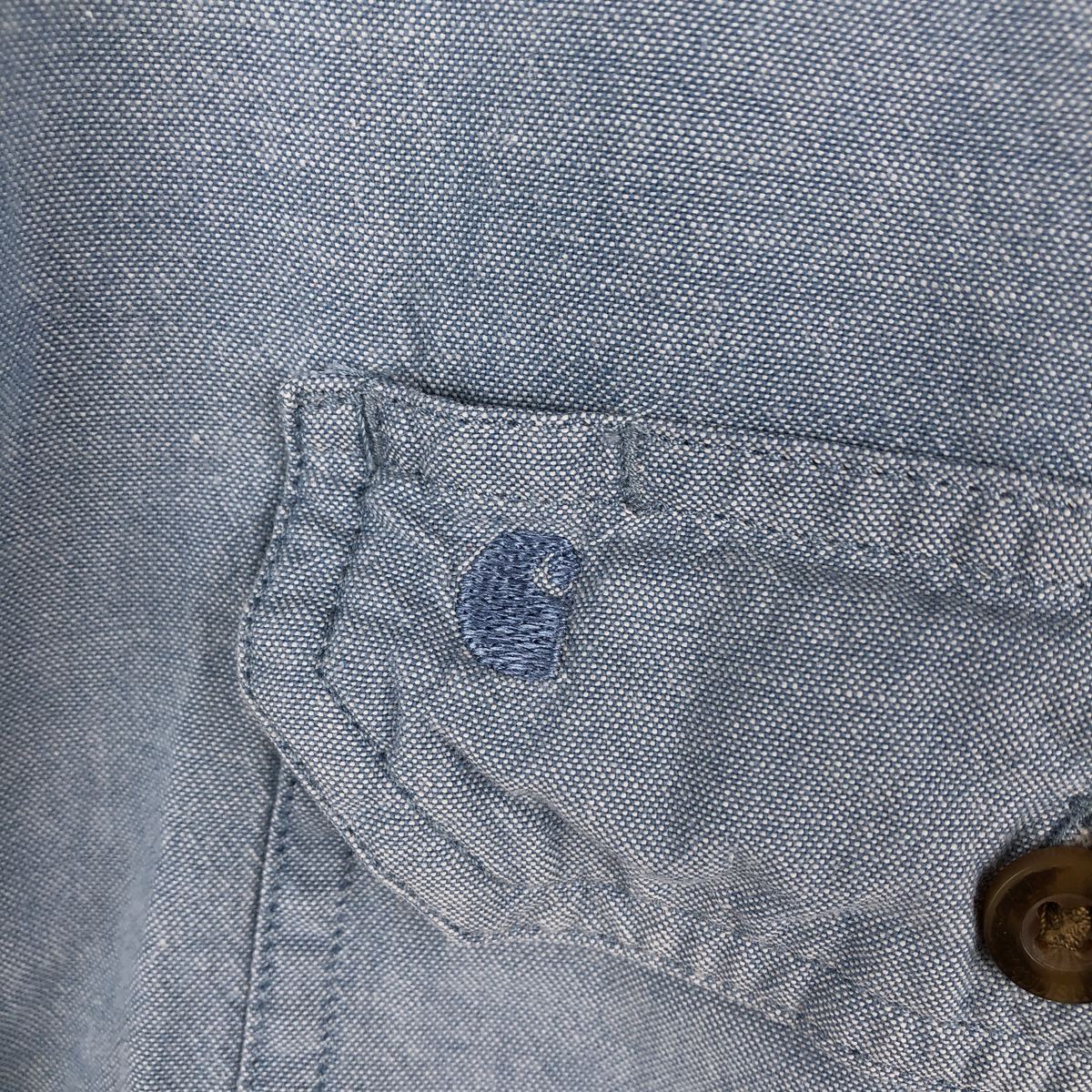 カーハート Carhartt 半袖 シャンブレーシャツ メンズL相当 cotton