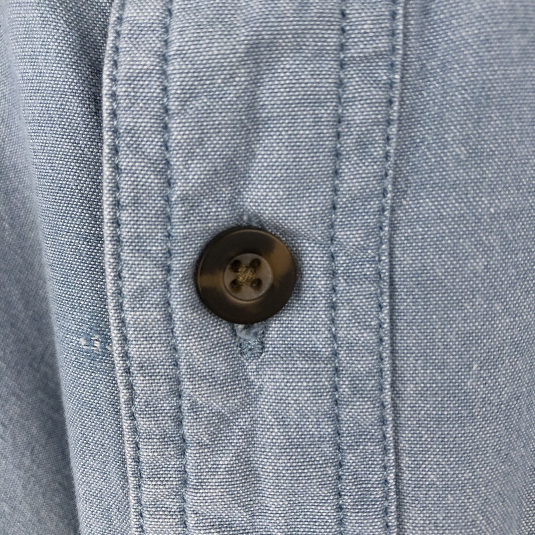 Carhartt Relaxed Fit Button-Down Short-Sleeve Chambray Shirt, Men's Size XL (approx.) cotton Blue type light blue Vintage Second Hand