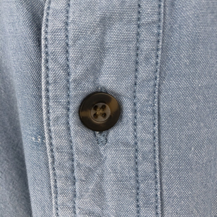 Carhartt Relaxed Fit Button-Down Short-Sleeve Chambray Shirt, Men's Size XL (approx.) cotton Blue type light blue Vintage Second Hand