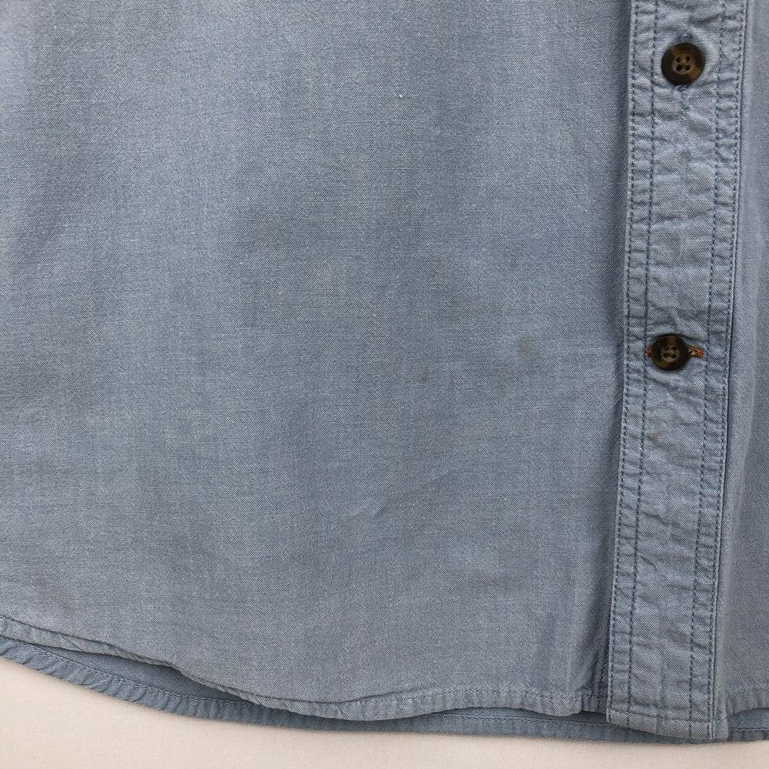 Carhartt Relaxed Fit Button-Down Short-Sleeve Chambray Shirt, Men's Size XL (approx.) cotton Blue type light blue Vintage Second Hand