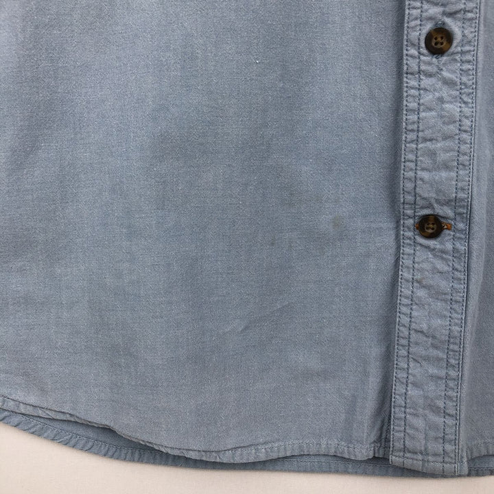 Carhartt Relaxed Fit Button-Down Short-Sleeve Chambray Shirt, Men's Size XL (approx.) cotton Blue type light blue Vintage Second Hand