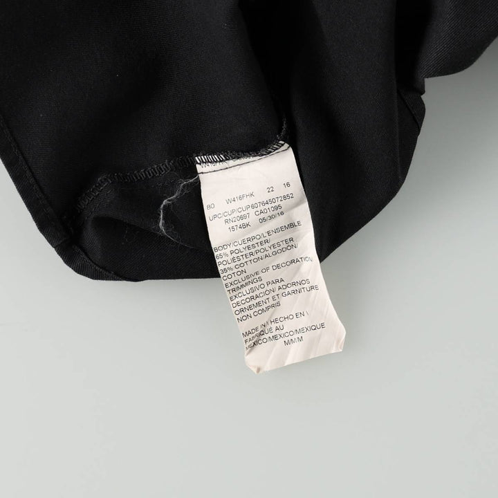 Dickies Short Sleeve Work Shirt Box Shirt Men's M Size polyester black type Vintage Second Hand