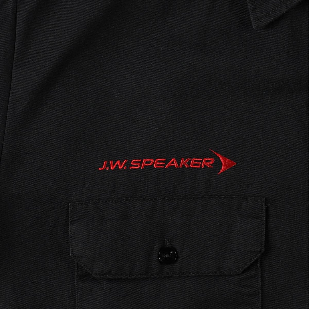 Dickies Short Sleeve Work Shirt Box Shirt Men's M Size polyester black type Vintage Second Hand