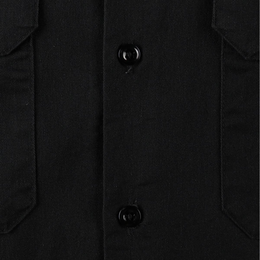 Dickies Short Sleeve Work Shirt Box Shirt Men's M Size polyester black type Vintage Second Hand