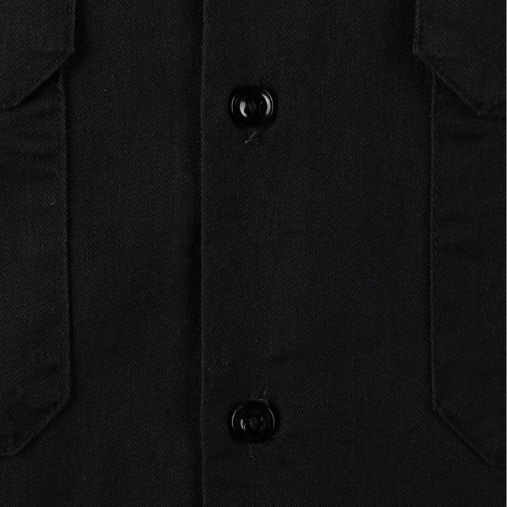 Dickies Short Sleeve Work Shirt Box Shirt Men's M Size polyester black type Vintage Second Hand