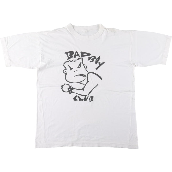 90'S Bad Boy Club surf/skate t-shirt, men's size M (approx.), crew neck, vintage. cotton white type Vintage Second Hand