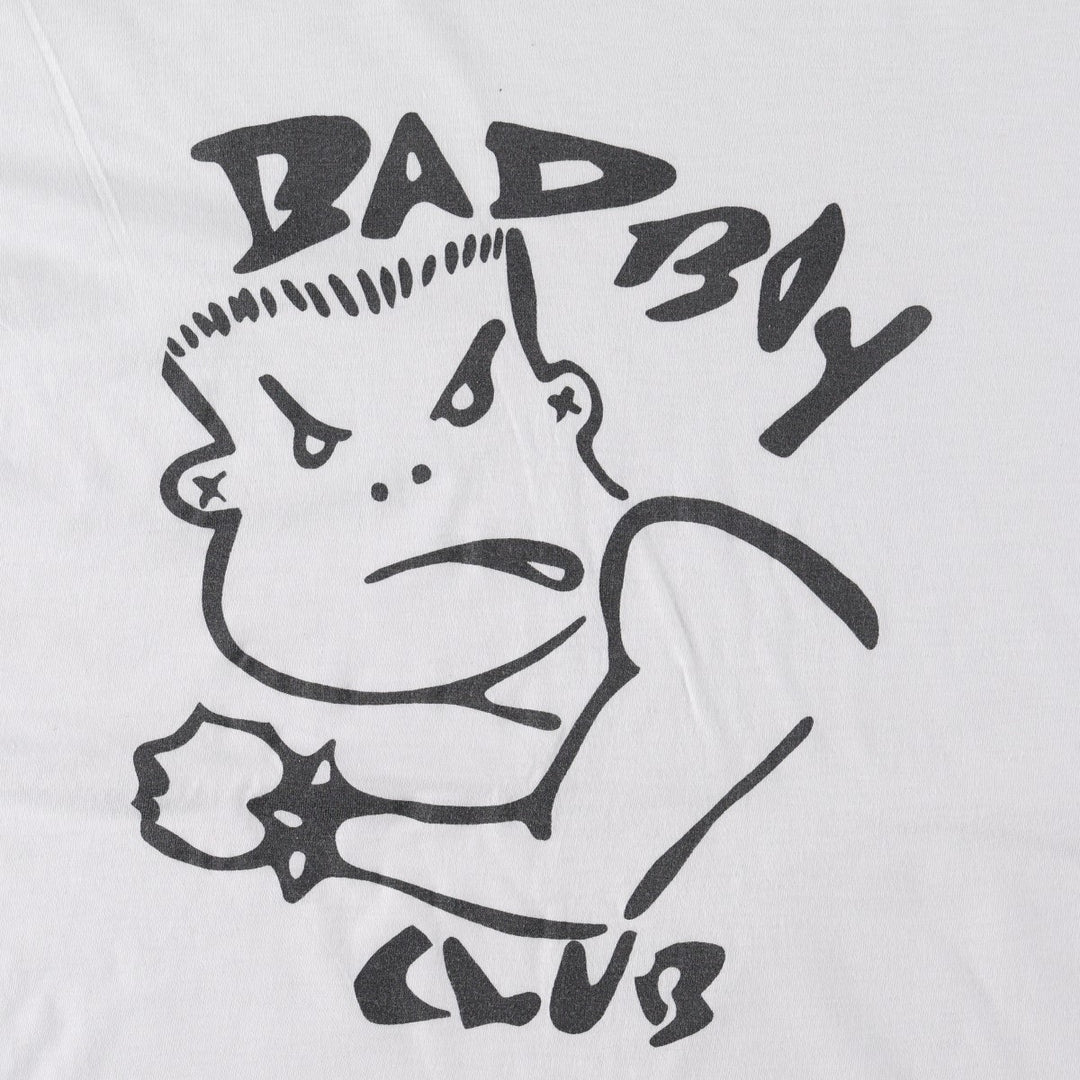 90'S Bad Boy Club surf/skate t-shirt, men's size M (approx.), crew neck, vintage. cotton white type Vintage Second Hand