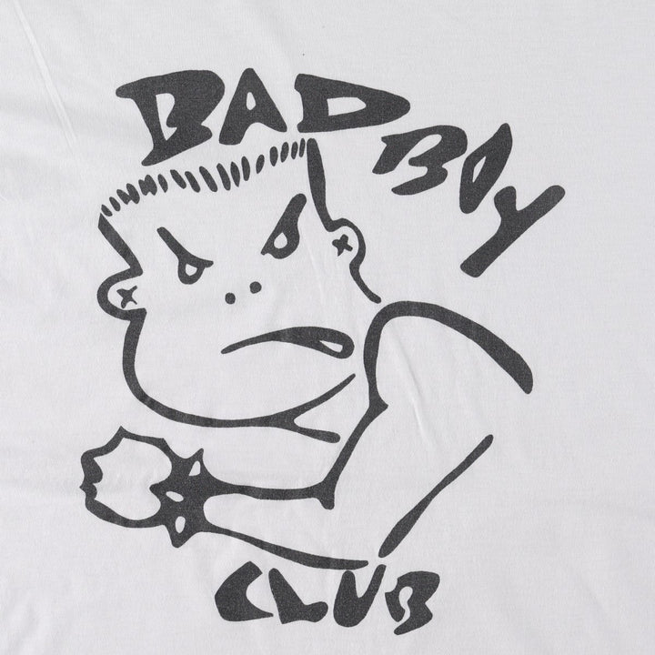 90'S Bad Boy Club surf/skate t-shirt, men's size M (approx.), crew neck, vintage. cotton white type Vintage Second Hand