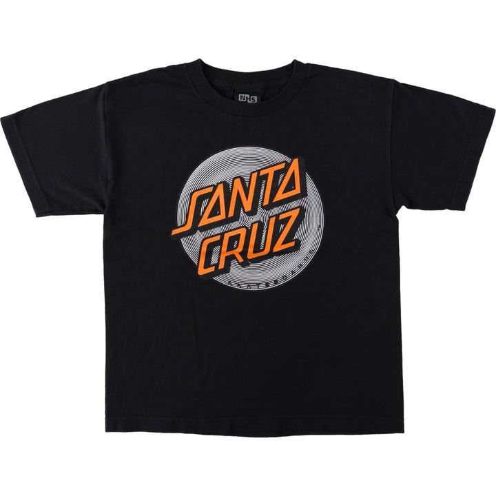 NHS SANTA CRUZ Santa Cruz Surf Skate T-shirt, Men's Size Medium cotton black type Vintage Second Hand