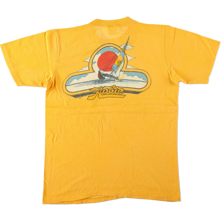 70'S Stedman Hobie Surf Skate T-Shirt, Made in USA, Men's Size M (approx.), Vintage cotton yellow type Vintage Second Hand