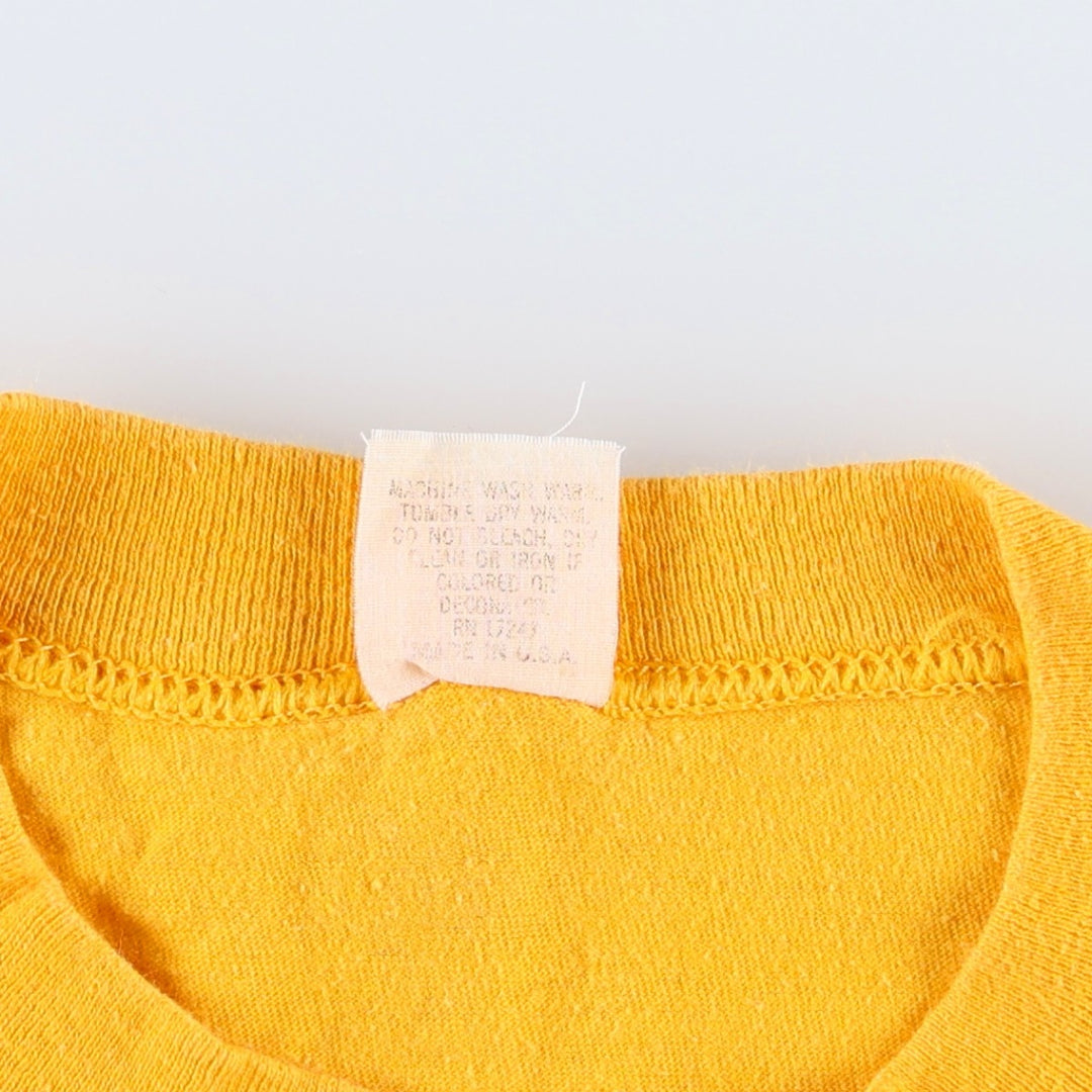 70'S Stedman Hobie Surf Skate T-Shirt, Made in USA, Men's Size M (approx.), Vintage cotton yellow type Vintage Second Hand