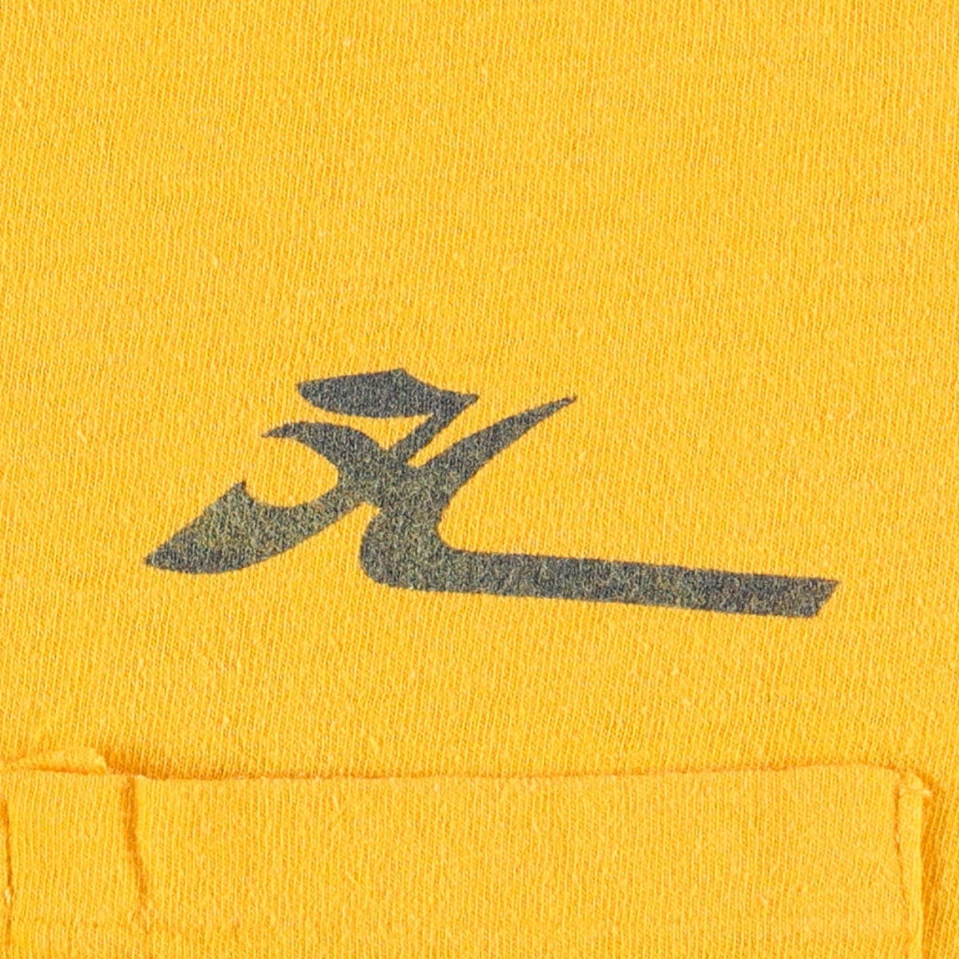 70'S Stedman Hobie Surf Skate T-Shirt, Made in USA, Men's Size M (approx.), Vintage cotton yellow type Vintage Second Hand
