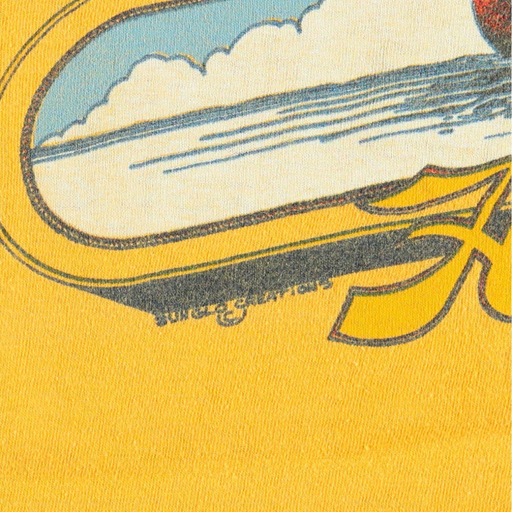 70'S Stedman Hobie Surf Skate T-Shirt, Made in USA, Men's Size M (approx.), Vintage cotton yellow type Vintage Second Hand