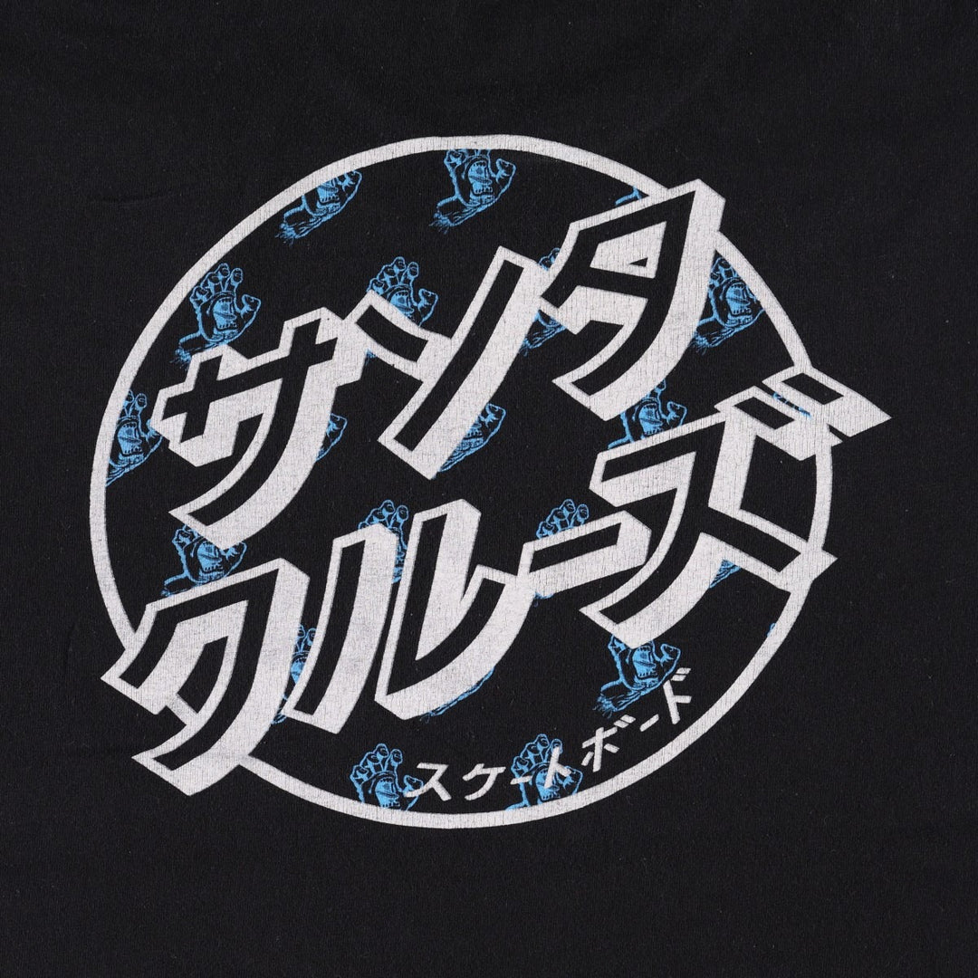 NHS SANTA CRUZ Santa Cruz Surf Skate T-shirt, Men's Size Medium cotton black type Vintage Second Hand