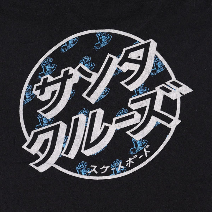 NHS SANTA CRUZ Santa Cruz Surf Skate T-shirt, Men's Size Medium cotton black type Vintage Second Hand