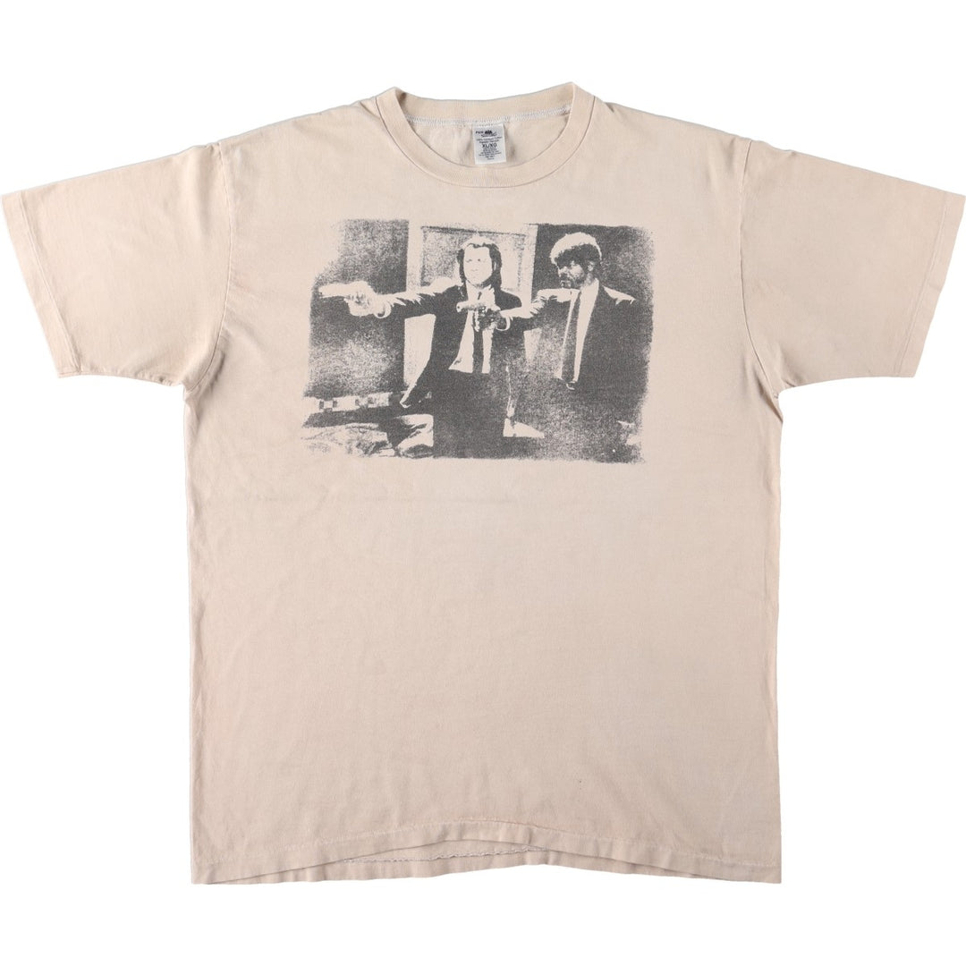 STAFFORD Pulp Fiction Movie T-Shirt (Men's XL equivalent) cotton Beige type Vintage Second Hand