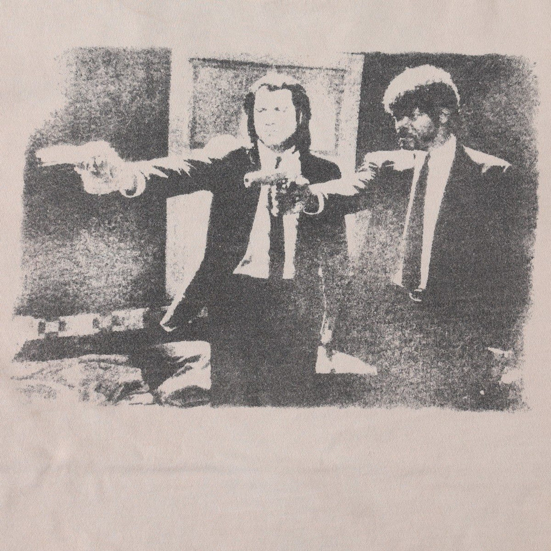 STAFFORD Pulp Fiction Movie T-Shirt (Men's XL equivalent) cotton Beige type Vintage Second Hand