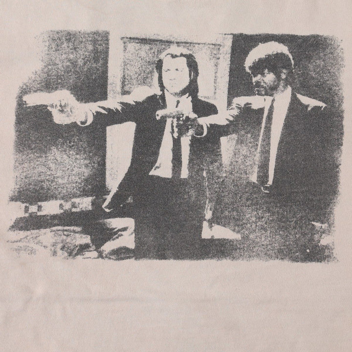 STAFFORD Pulp Fiction Movie T-Shirt (Men's XL equivalent) cotton Beige type Vintage Second Hand