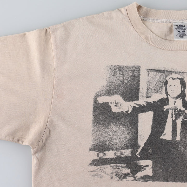 STAFFORD Pulp Fiction Movie T-Shirt (Men's XL equivalent) cotton Beige type Vintage Second Hand