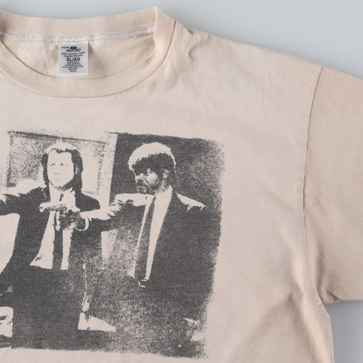 STAFFORD Pulp Fiction Movie T-Shirt (Men's XL equivalent) cotton Beige type Vintage Second Hand