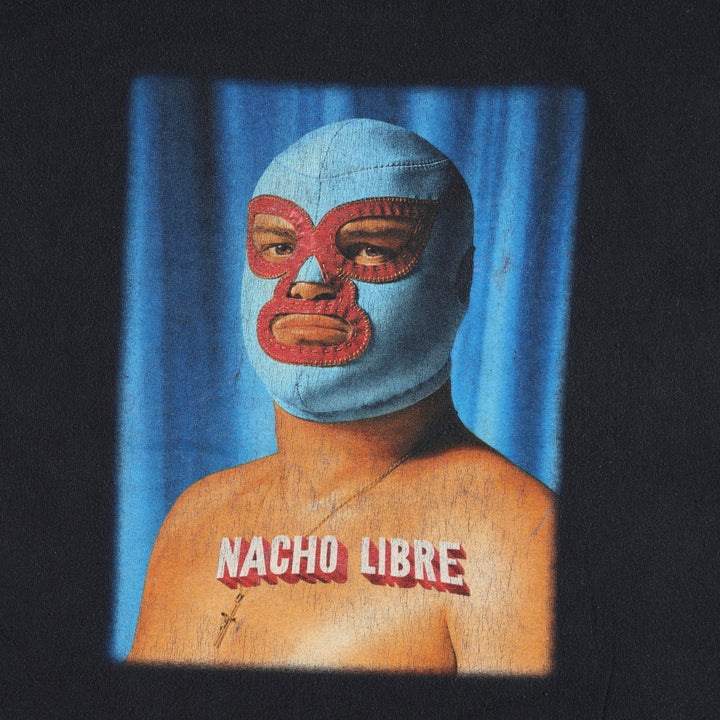 NACHO LIBRE Nacho Libre Masked God Movie T-Shirt Men's XL (approx.) unclear black type Vintage Second Hand