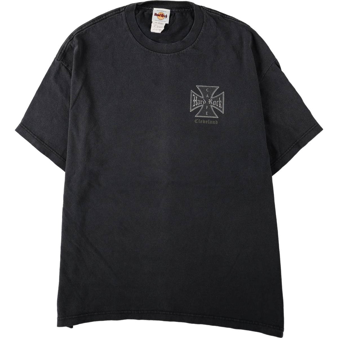 HARD ROCK CAFE Hard Rock Cafe Advertising T-shirt Men's XL size cotton black type Vintage Second Hand